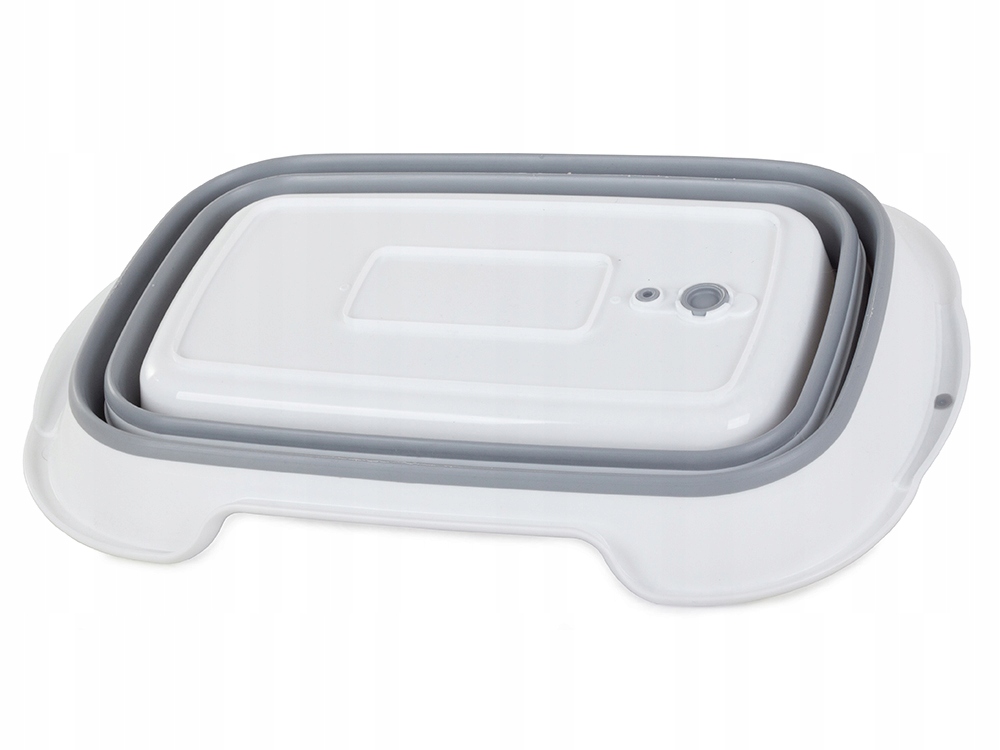 Miska Składana Silikonowa Z Odpływem Na Pranie Kompaktowa Turystyczna