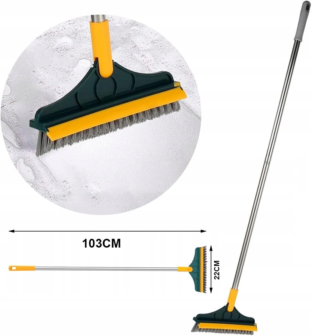 Miotła Do Szorowania Szczotka Do Mycia Płytek Łazienki Fug Kątowa Z Guma