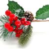 Gałązka Świąteczna Głóg Stroik Dekoracja Ozdoba Jagódki Czerwone Szyszka