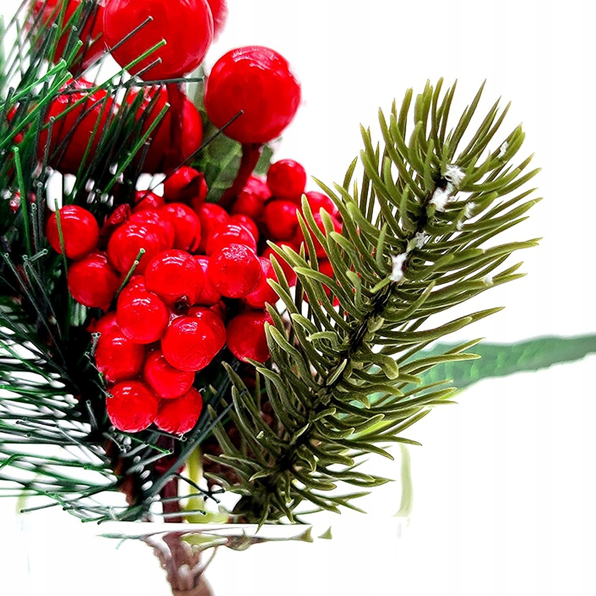 Gałązka Świąteczna Głóg Stroik Dekoracja Ozdoba Jagódki Czerwone Szyszka