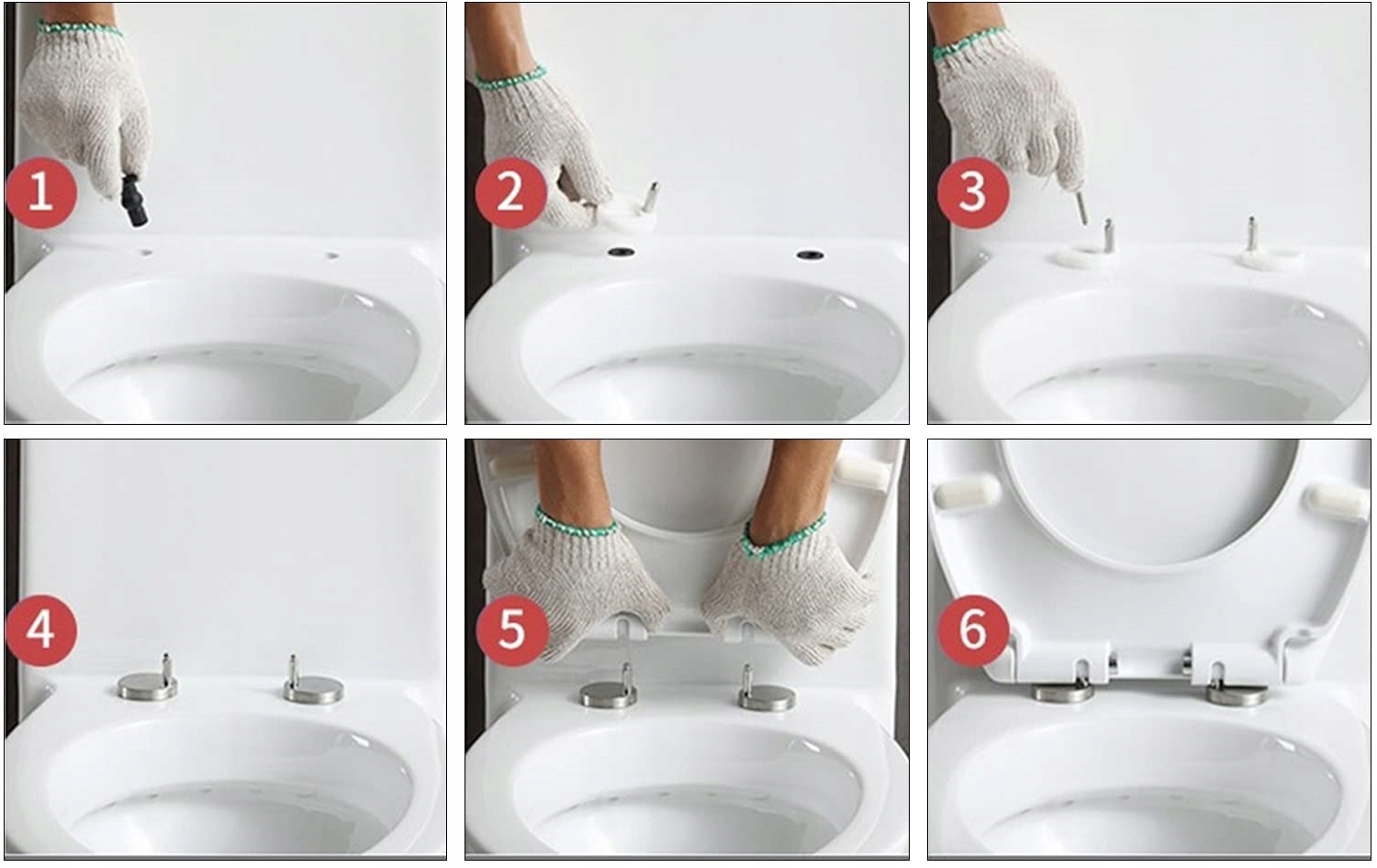 Wymienne Zawiasy Do Deski Sedesowej Wc Nakrętki Mocujące 45mm Para