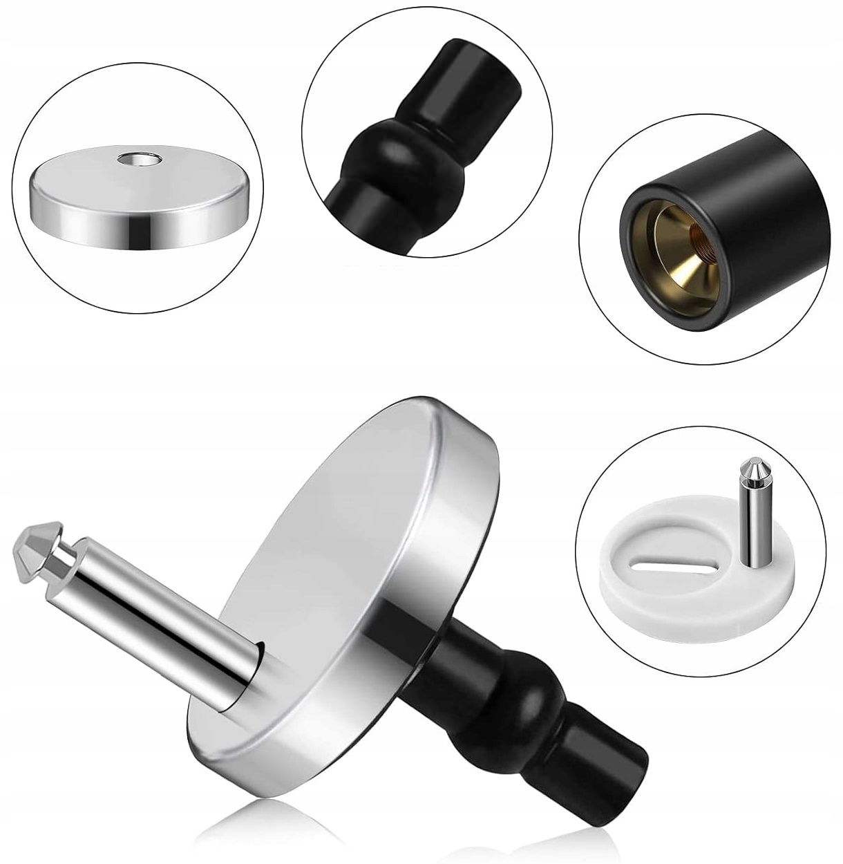 Wymienne Zawiasy Do Deski Sedesowej Wc Nakrętki Mocujące 45mm Para