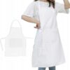 Wodoodporny Fartuch Kuchenny Ochronny Fartuszek Gastronomiczny Biały