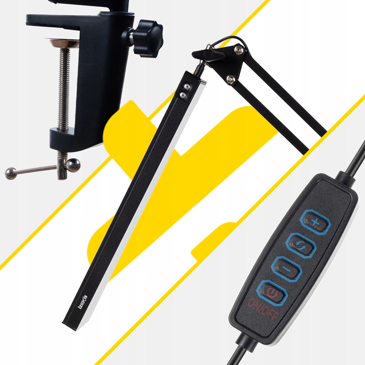 Lampka Biurkowa Led Na Biurko Szkolna Lampa Kreślarska Podstawka Uchwyt 2w1