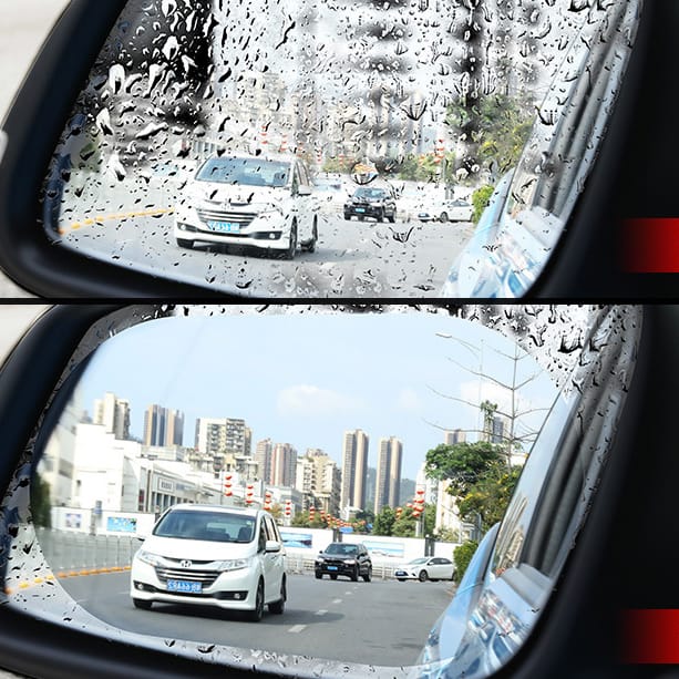 2x Nano Folia Naklejka Wodoodporna Na Lusterka Lusterko Deszcz Para Jakość