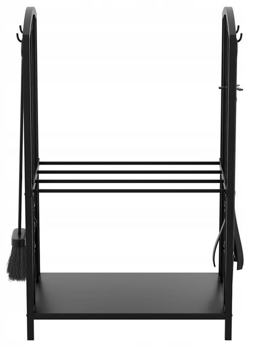 Stojak Na Drewno Kominka Kominkowe Akcesoria Przybory Kosz Metalowy Zestaw