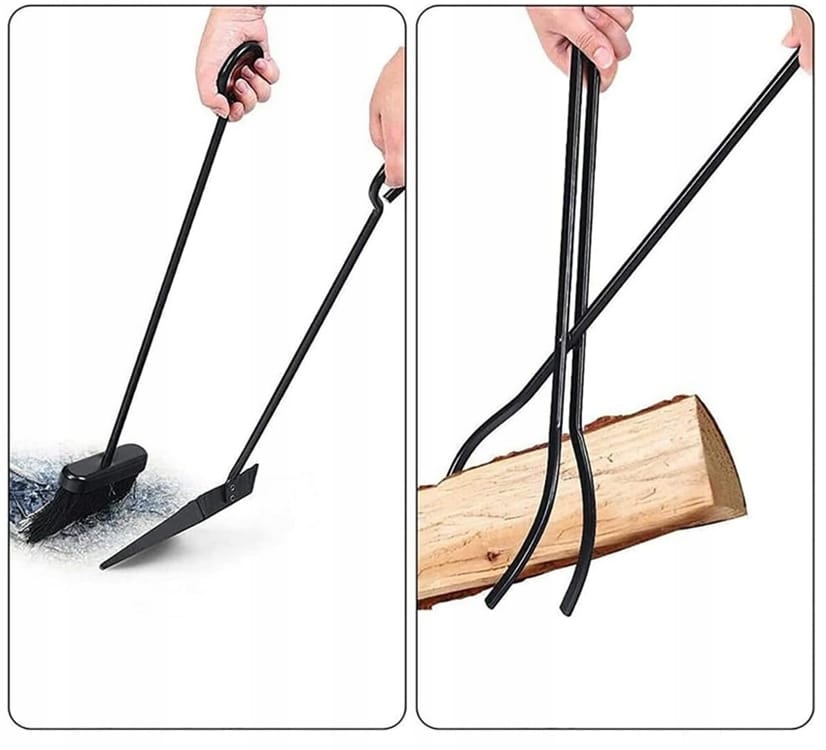 Stojak Na Drewno Kominka Kominkowe Akcesoria Przybory Kosz Metalowy Zestaw