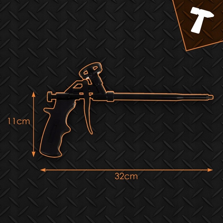 Pistolet Do Pianki Montażowej Metalowy Z Regulacją Piany Montażu Metal