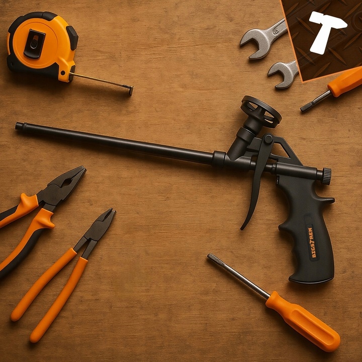 Pistolet Do Pianki Montażowej Metalowy Z Regulacją Piany Montażu Metal