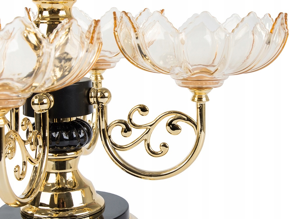 Piętrowa Patera Na Ciasto Owoce Słodycze Obrotowa Ozdobna Orientalna Złota