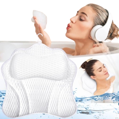 Poduszka Relaksacyjna Do Kąpieli Zagłówek Do Wanny Przyssawki Komfort Relax