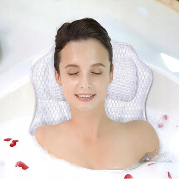 Poduszka Relaksacyjna Do Kąpieli Zagłówek Do Wanny Przyssawki Komfort Relax