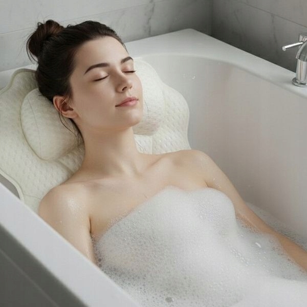 Poduszka Relaksacyjna Do Kąpieli Zagłówek Do Wanny Przyssawki Komfort Relax