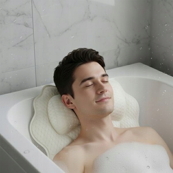 Poduszka Relaksacyjna Do Kąpieli Zagłówek Do Wanny Przyssawki Komfort Relax
