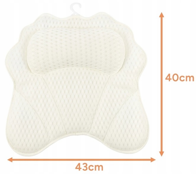 Poduszka Relaksacyjna Do Kąpieli Zagłówek Do Wanny Przyssawki Komfort Relax