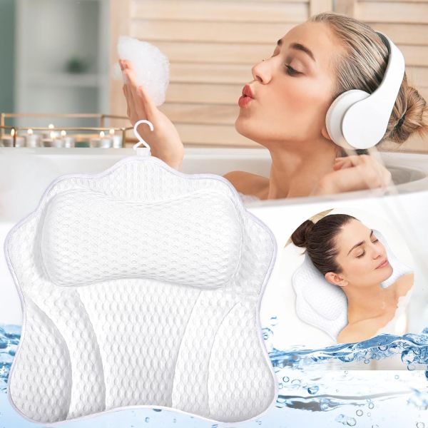 Poduszka Relaksacyjna Do Kąpieli Zagłówek Do Wanny Przyssawki Komfort Relax