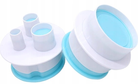 Foremki Wyciskane Kółka 2 szt Formy Do Ciastek Masy Cukrowej