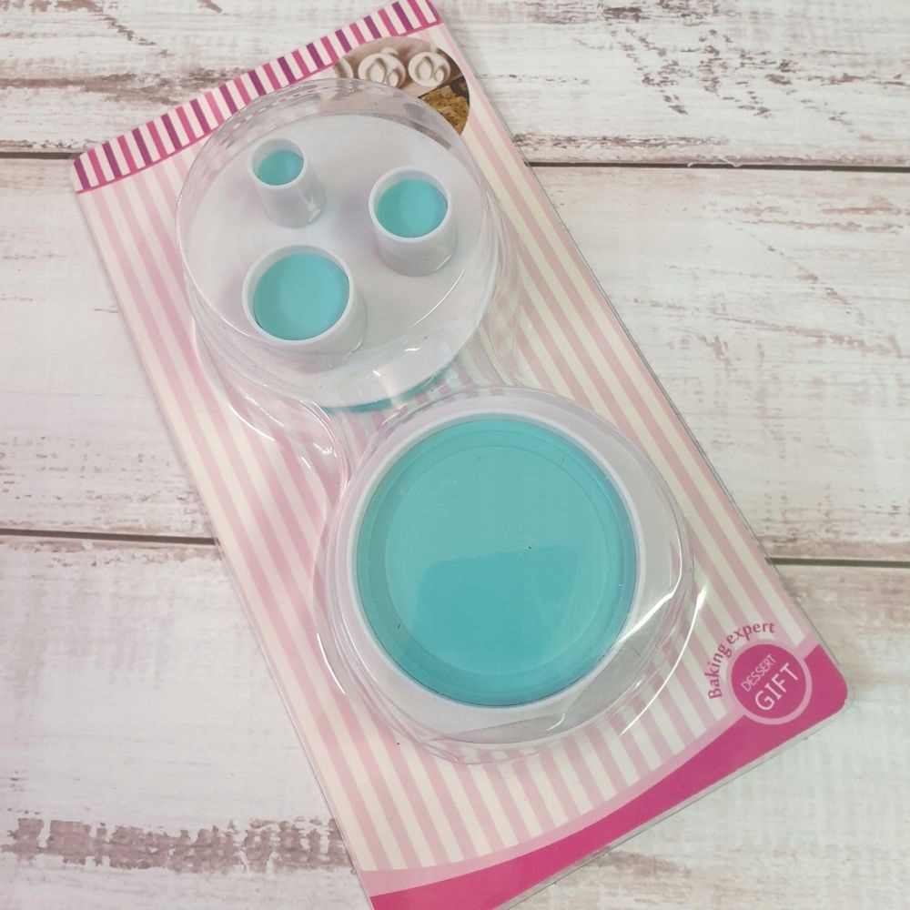 Foremki Wyciskane Kółka 2 szt Formy Do Ciastek Masy Cukrowej