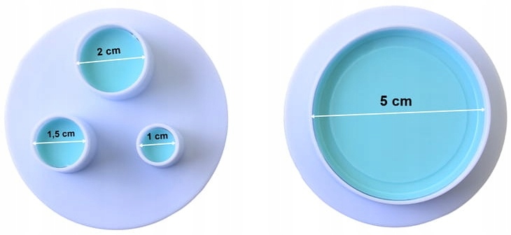 Foremki Wyciskane Kółka 2 szt Formy Do Ciastek Masy Cukrowej