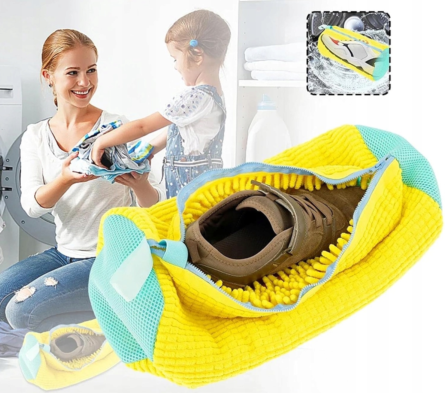 Worek Do Prania Butów Obuwia Pokrowiec Torba Ochronna Do Pralki Mikrofibry