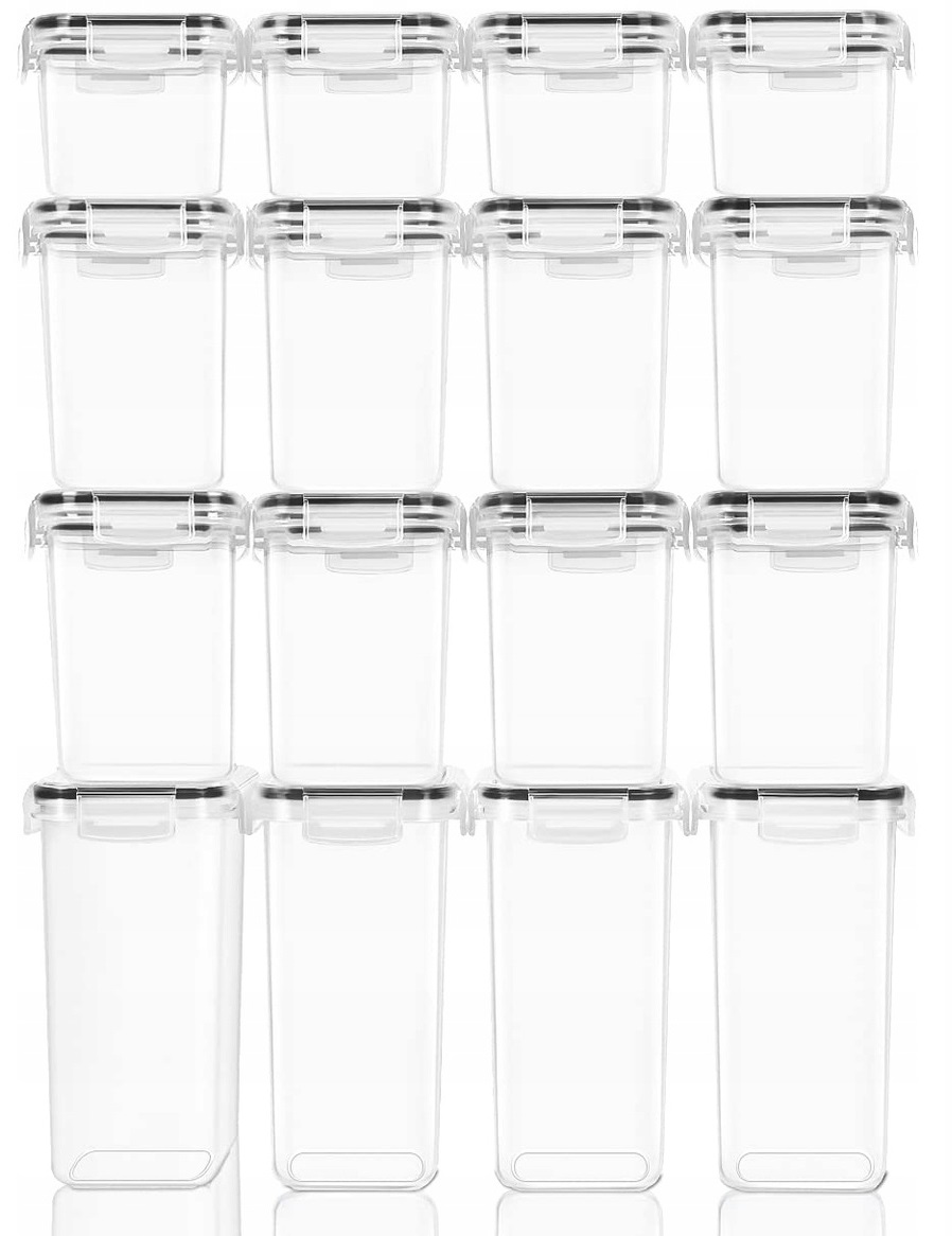 24x Pojemniki Na Żywność Organizer Zestaw Pojemnik 2,8l 2l 1,4l 0,8l Gratis