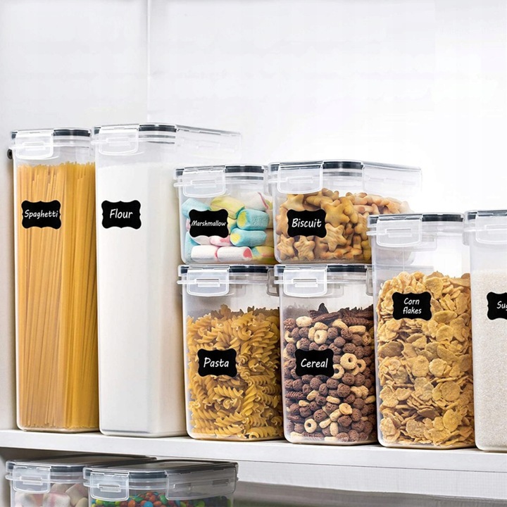 24x Pojemniki Na Żywność Organizer Zestaw Pojemnik 2,8l 2l 1,4l 0,8l Gratis