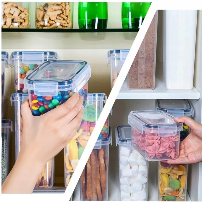 24x Pojemniki Na Żywność Organizer Zestaw Pojemnik 2,8l 2l 1,4l 0,8l Gratis