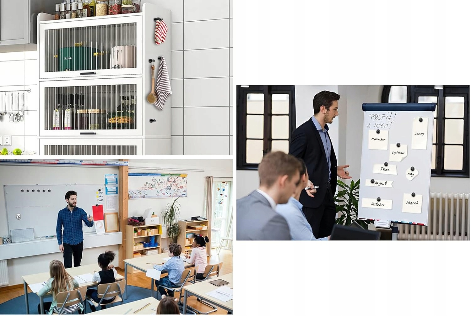 Magnes Na Lodówkę Neodymowy Do Tablicy Pinezka Magnesy Neodymowe Czarne X10