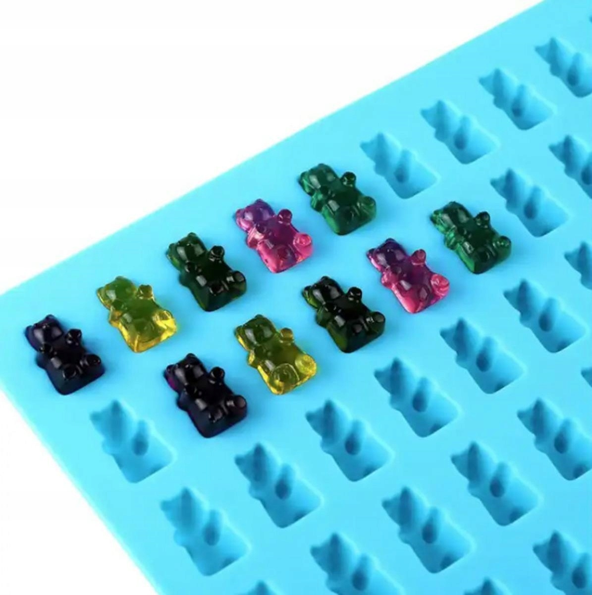 Foremka Silikonowa Na Żelki Misie Miśki Z Pipetą 50 Żelków Żelowe Misie