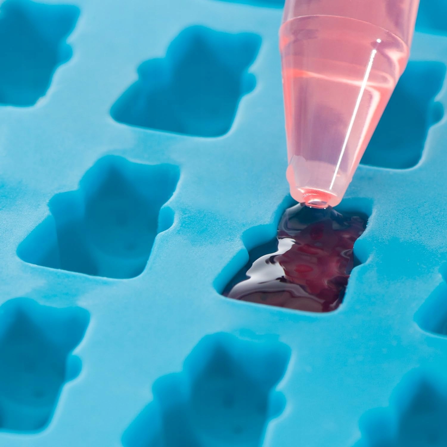 Foremka Silikonowa Na Żelki Misie Miśki Z Pipetą 50 Żelków Żelowe Misie