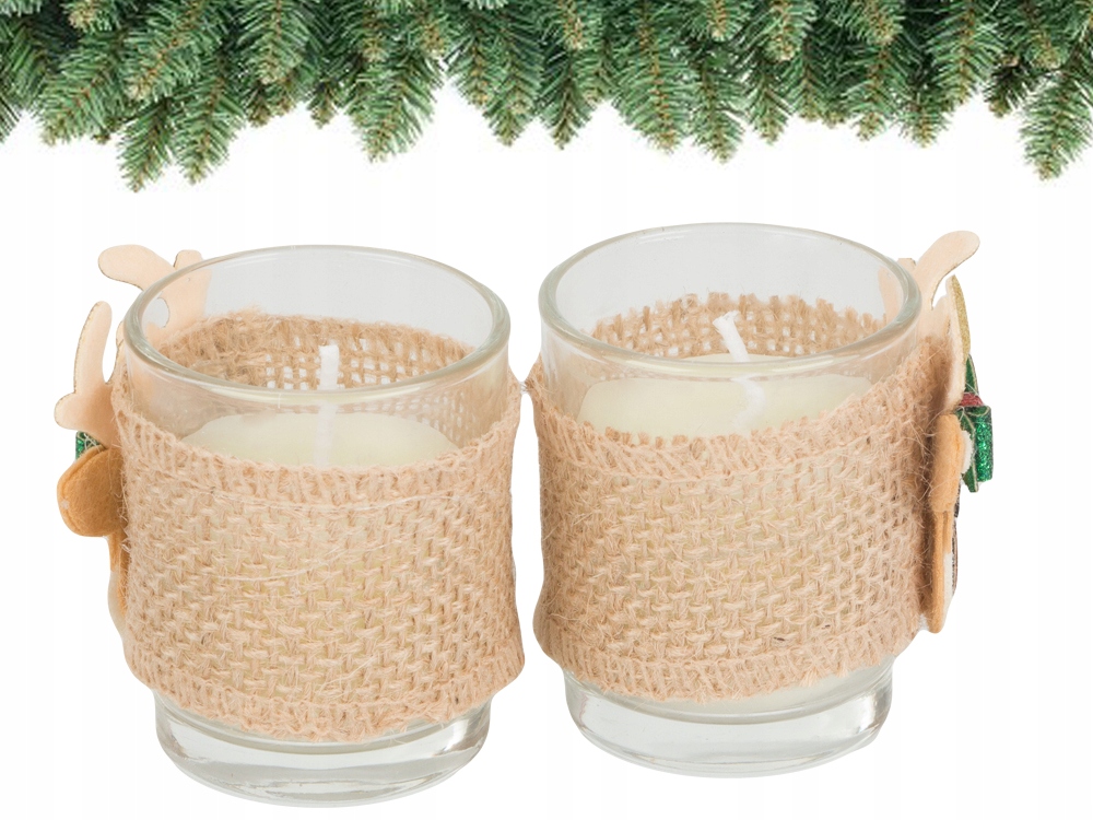 2x Świece Zapachowe W Szkle Świeczki Świeca Renifer Na Święta Prezent