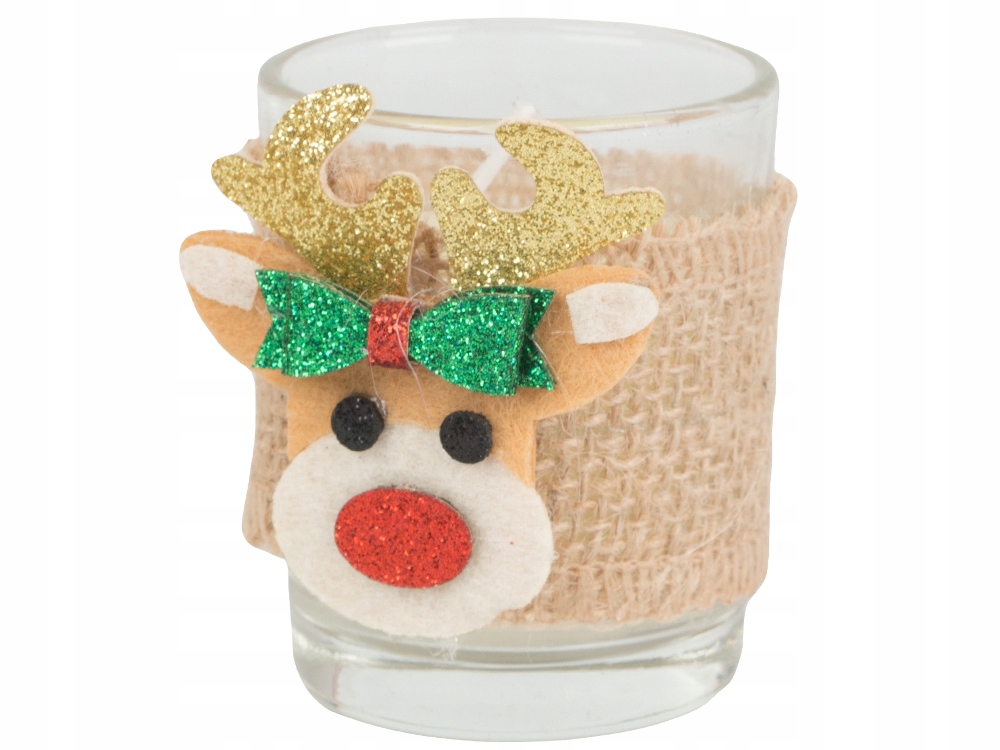 2x Świece Zapachowe W Szkle Świeczki Świeca Renifer Na Święta Prezent