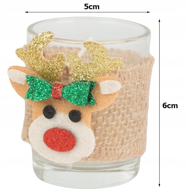 2x Świece Zapachowe W Szkle Świeczki Świeca Renifer Na Święta Prezent