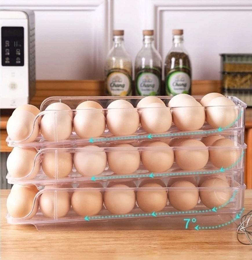 Pojemnik Organizer Na Jajka Do Lodówki Regał Półka Podajnik Podwójny