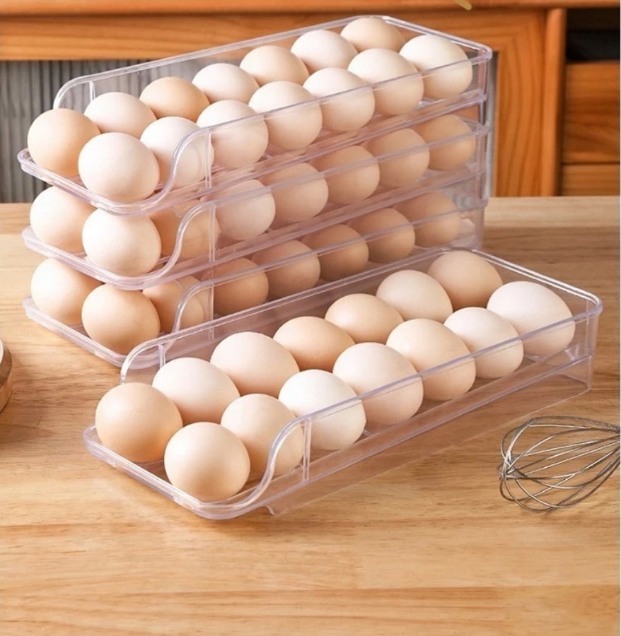 Pojemnik Organizer Na Jajka Do Lodówki Regał Półka Podajnik Podwójny