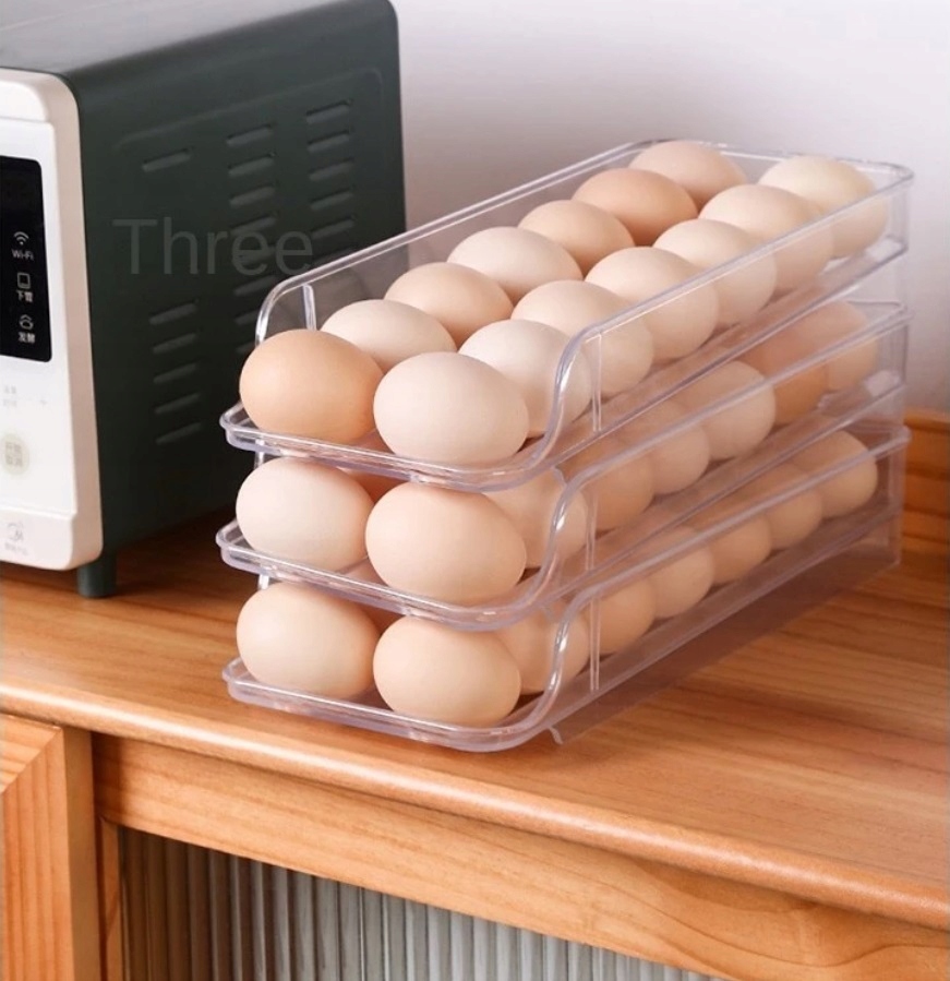 Pojemnik Organizer Na Jajka Do Lodówki Regał Półka Podajnik Podwójny