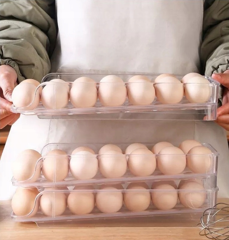 Pojemnik Organizer Na Jajka Do Lodówki Regał Półka Podajnik Podwójny