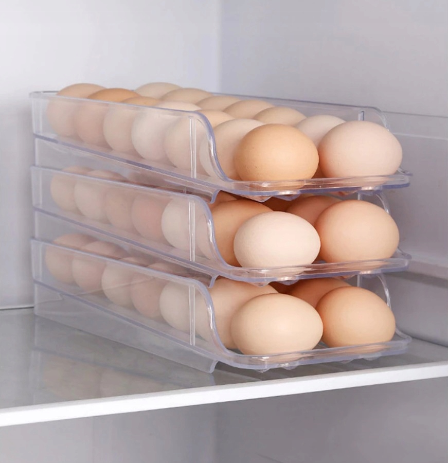 Pojemnik Organizer Na Jajka Do Lodówki Regał Półka Podajnik Podwójny
