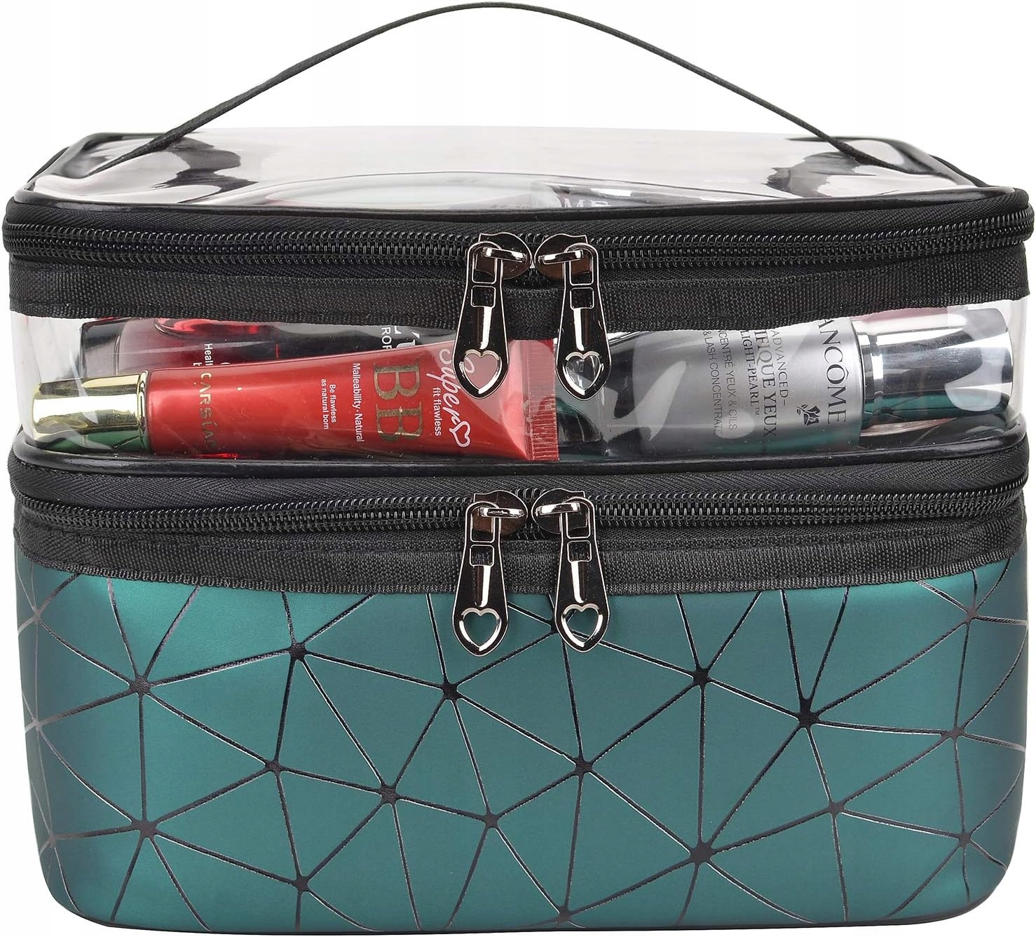 Kosmetyczka Damska Na Kosmetyki Kuferek Organizer Podróżny Saszetka Suwak