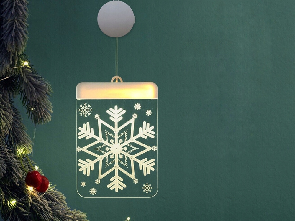 Witraż Led 3d Na Okno Drzwi Ozdoba Lampki Świąteczne Lampka Gwiazdka Led