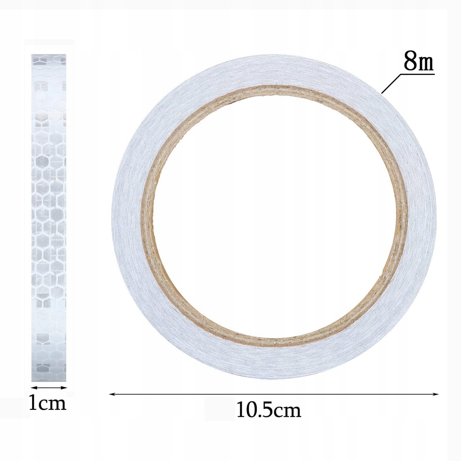 5x Taśma Odblasowa Samoprzylepna Odblask Naklejka Konturowa 1cm 8m 5 Sztuk