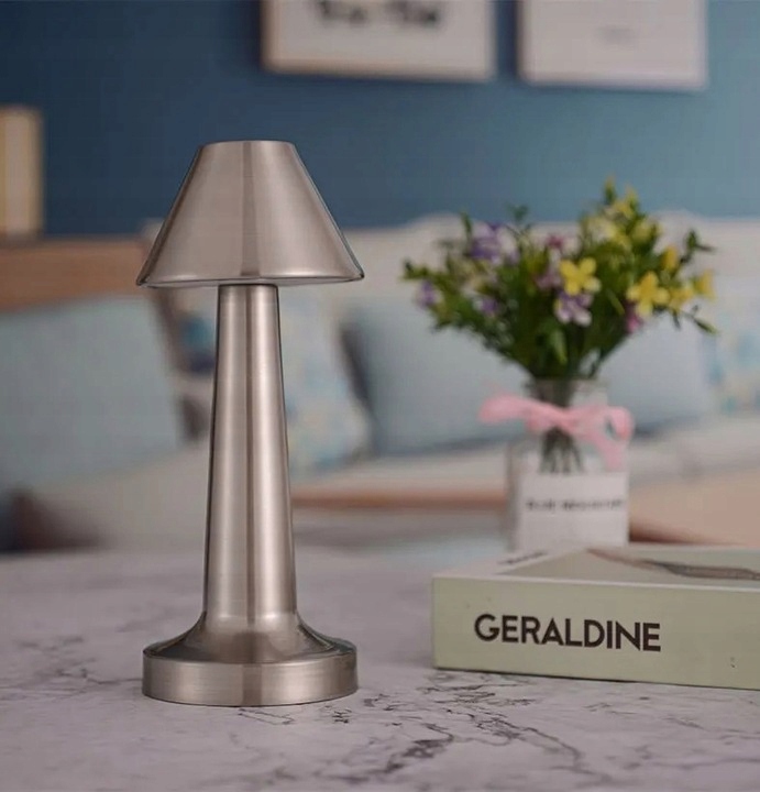 Bezprzewodowa Lampka Do Restauracji Hotelu Dotyk Led Grzybek 3 Tryby Nocna