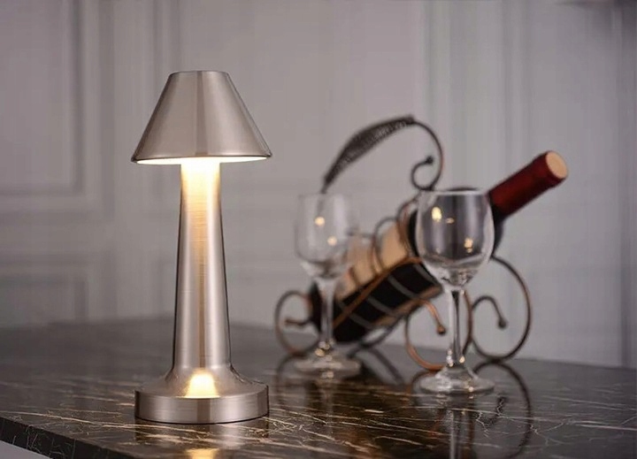 Bezprzewodowa Lampka Do Restauracji Hotelu Dotyk Led Grzybek 3 Tryby Nocna