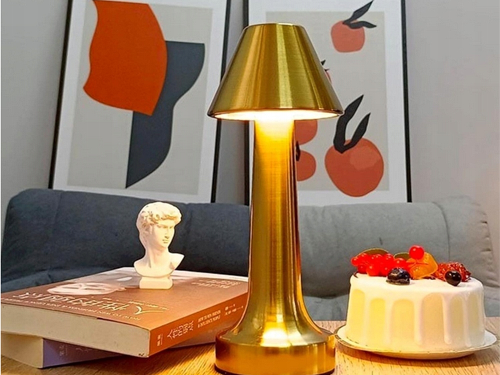 Bezprzewodowa Lampka Do Restauracji Hotelu Dotyk Led Grzybek 3 Tryby Nocna