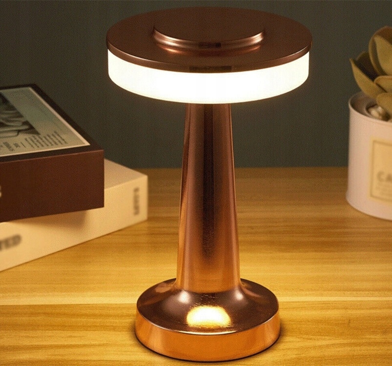 Bezprzewodowa Lampka Do Restauracji Hotelu Dotyk Led Grzybek 3 Tryby Nocna