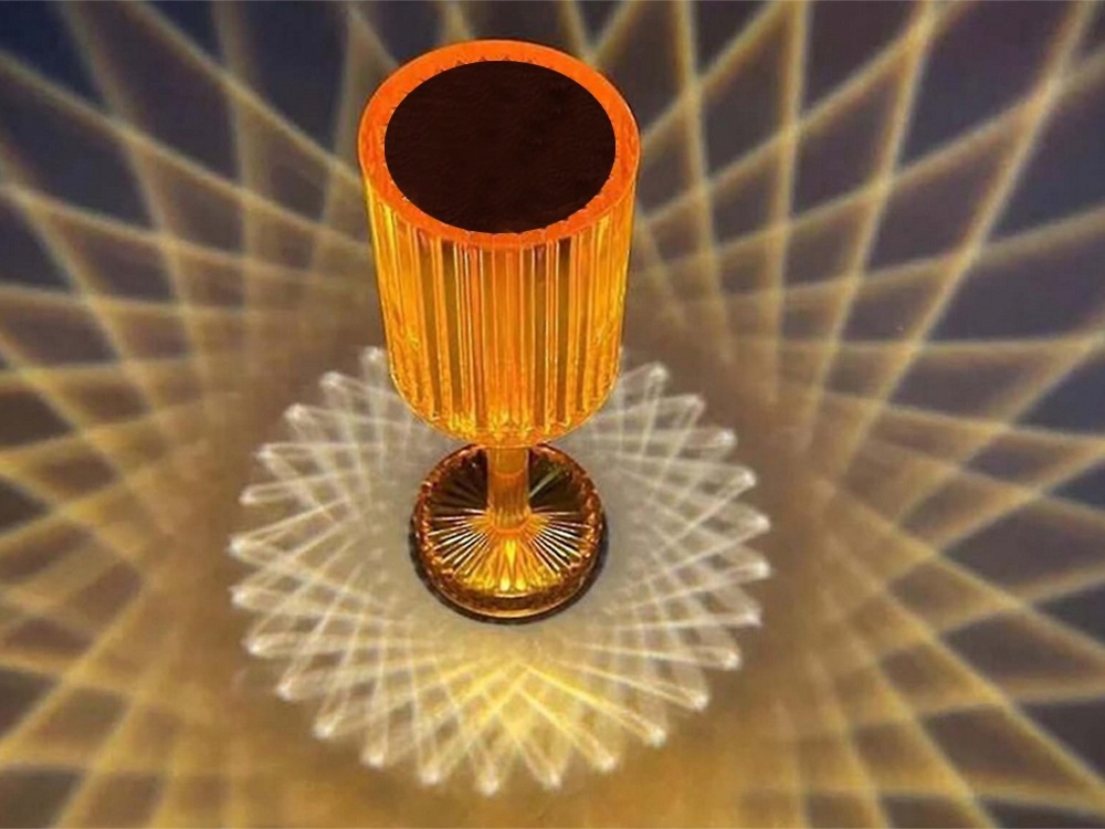 Lampa Led Dotykowa Lampka Nocna Kryształowa Kolorowa Kryształ Rgb + Pilot