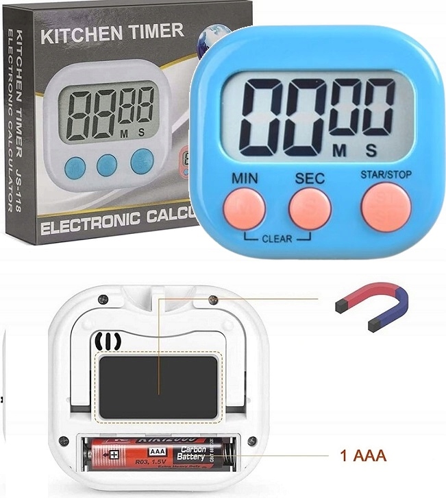Minutnik Elektroniczny Kuchenny Na Lodówkę Magnes Cyfrowy Stoper Czasomierz
