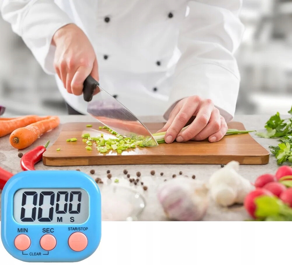 Minutnik Elektroniczny Kuchenny Na Lodówkę Magnes Cyfrowy Stoper Czasomierz