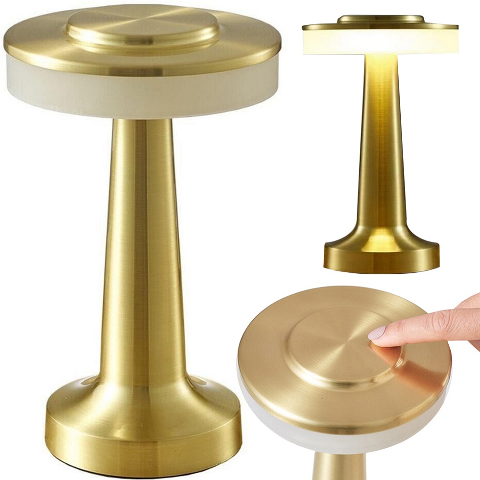 Bezprzewodowa Lampka Do Restauracji Hotelu Dotyk Led Grzybek 3 Tryby Nocna