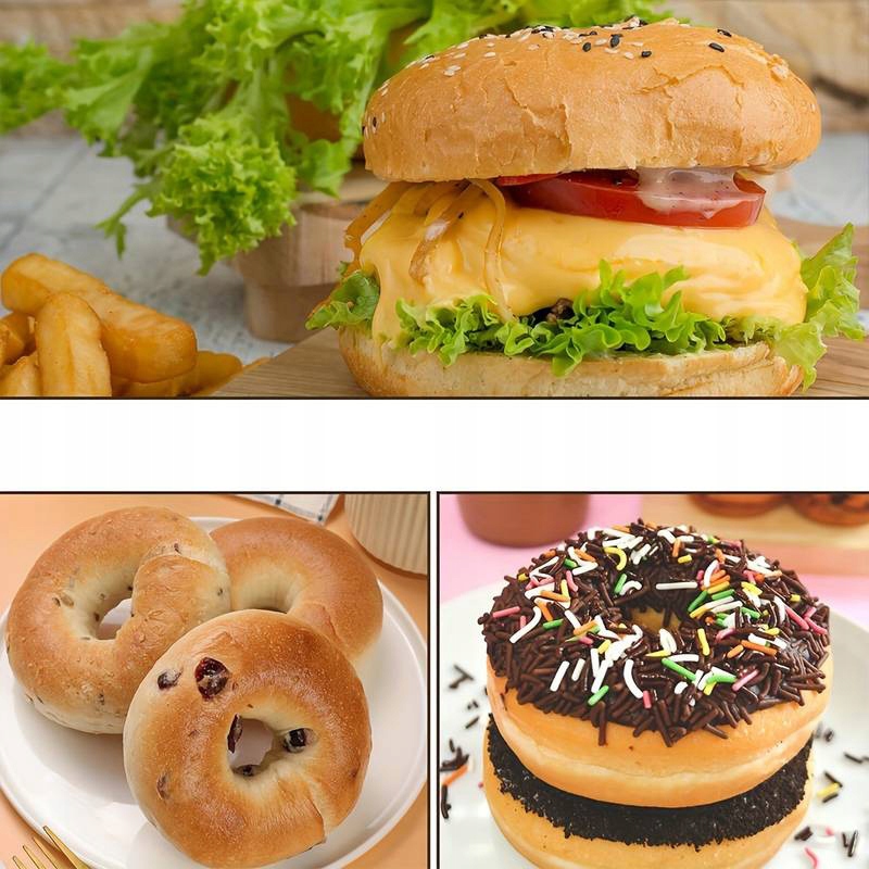 Silikonowe Foremki Perforowane Do Robienia Bajgli Bajgle Formy Rożek 6 szt